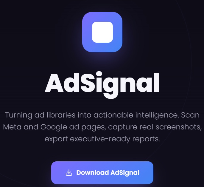 AdSignal - turning ad libraries into actionable intelligence